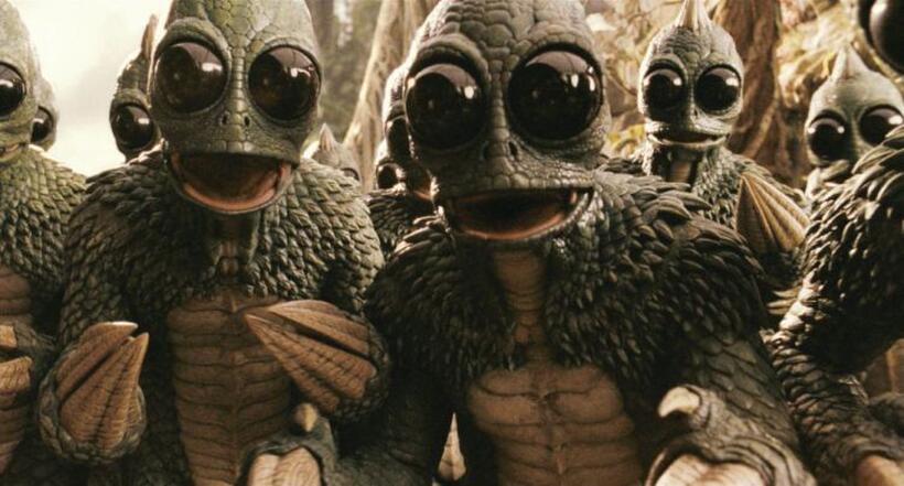 The Sleestak in "Land of the Lost."