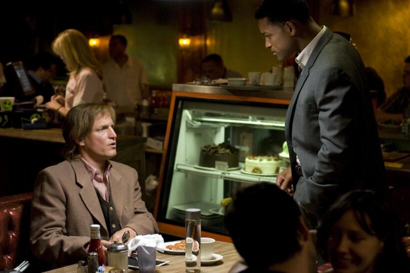 Woody Harrelson and Will Smith in "Seven Pounds."