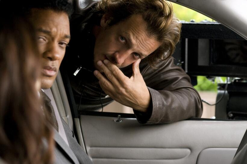 Will Smith and Director Gabriele Muccino on the set of "Seven Pounds."