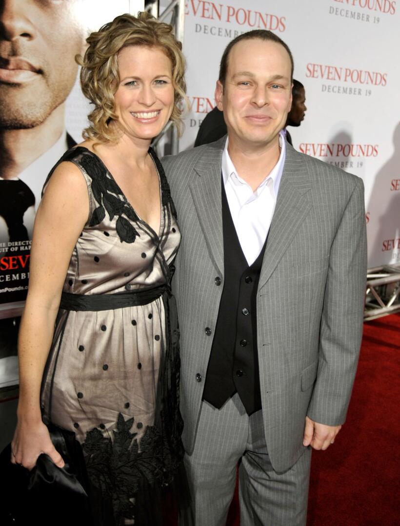 Grant Nieporte and Guest at the California premiere of "Seven Pounds."