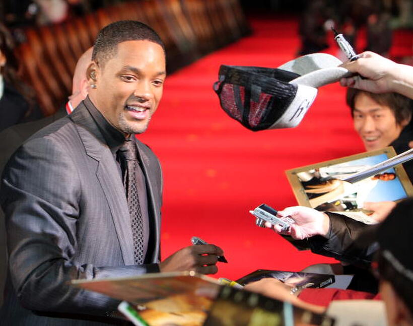 "I Am Legend" star Will Smith at the Japan premiere.