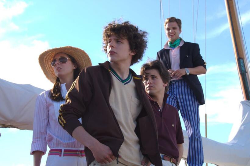 Eva Amurri, Jesse Eisenberg, Jason Ritter and Sebastian Stan in "The Education of Charlie Banks."