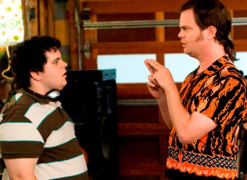 Rainn Wilson as Fish and Josh Gad as Matt in "The Rocker."