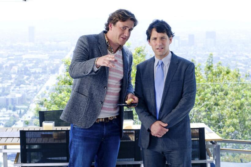 Jason Segel as Sydney Fife and Paul Rudd as Peter Klaven in "I Love You, Man."