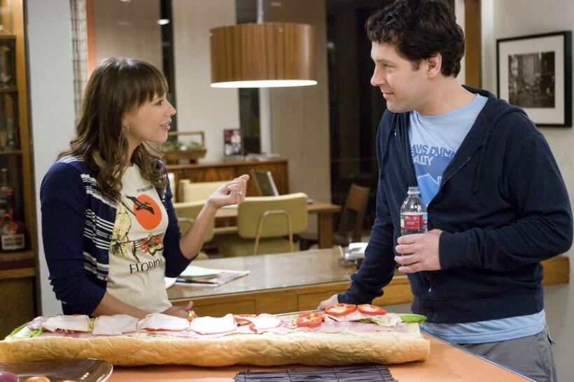 Rashida Jones as Zooey Rice and Paul Rudd as Peter Klaven in "I Love You, Man."