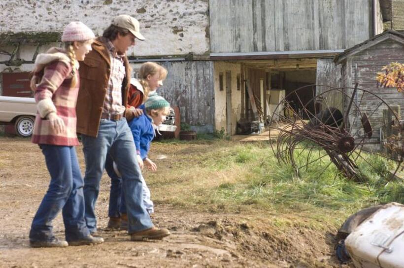 Rose McIver as Lindsey Salmon, Mark Wahlberg as Jack Salmon, Saoirse Ronan as Susie Salmon and Christian Ashdale as Buckley Salmon in "The Lovely Bones."