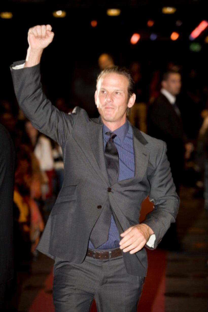 Director Peter Berg at the Paris premiere of "Hancock."
