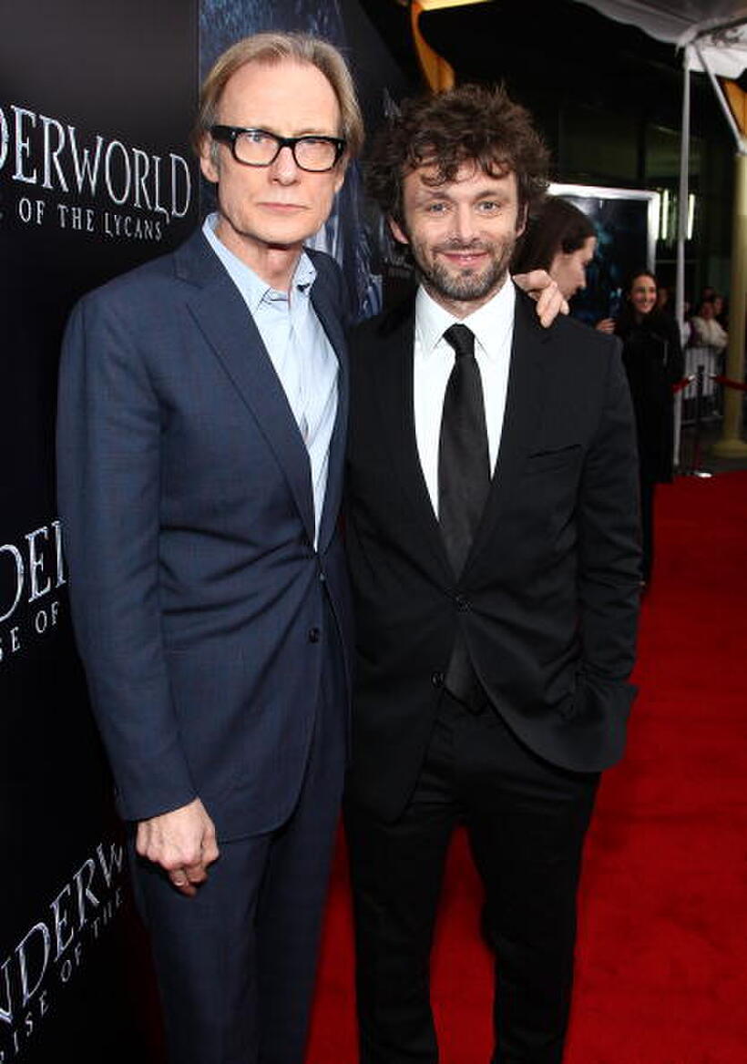 Bill Nighy and Micheal Sheen at the California premiere of "Underworld: Rise Of The Lycans."