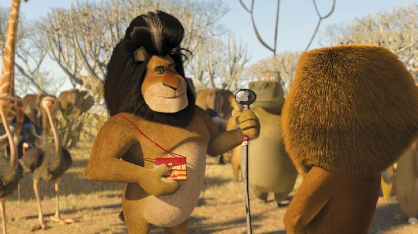 Makunga (Alec Baldwin) and Alex (Ben Stiller) in "Madagascar: Escape 2 Africa."