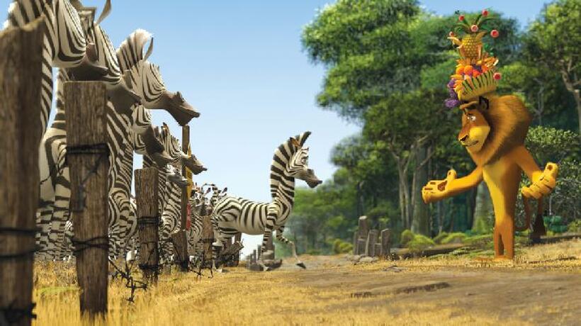 Alex the lion (Ben Stiller) and Marty the zebra (Chris Rock) in "Madagascar: Escape 2 Africa."