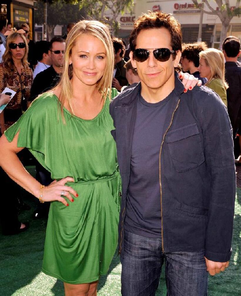 Christine Taylor and Ben Stiller at the California premiere of "Madagascar: Escape 2 Africa."