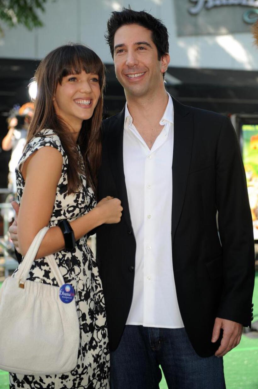 Zoe Buckman and David Schwimmer at the California premiere of "Madagascar: Escape 2 Africa."