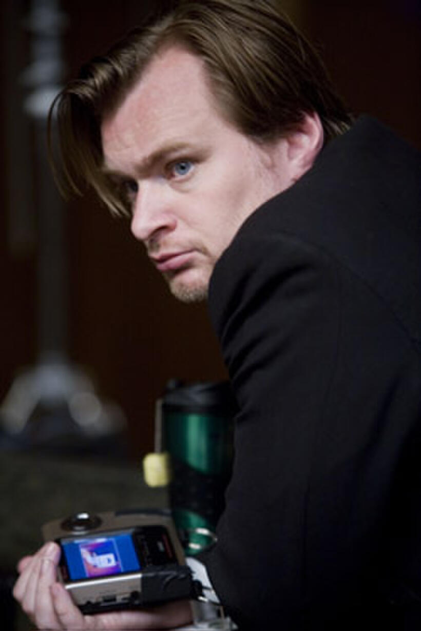 Director Christopher Nolan on the set of "The Dark Knight."
