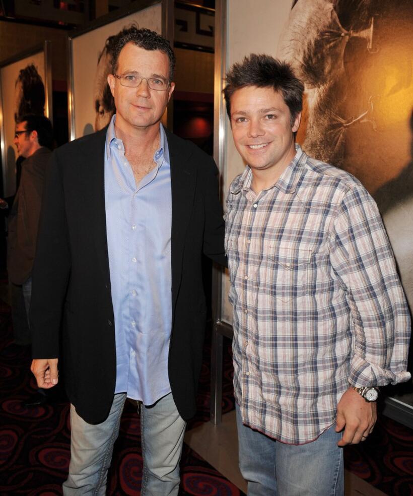 Mark Burg and Oren Koules at the California premiere of "Saw V."