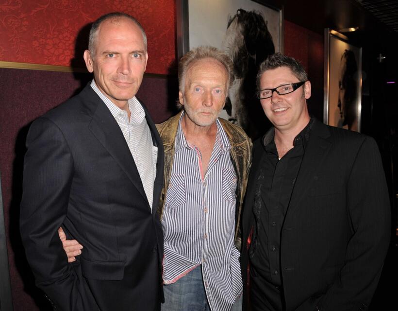 Joe Drake, Tobin Bell and Director David Hackl at the California premiere of "Saw V."