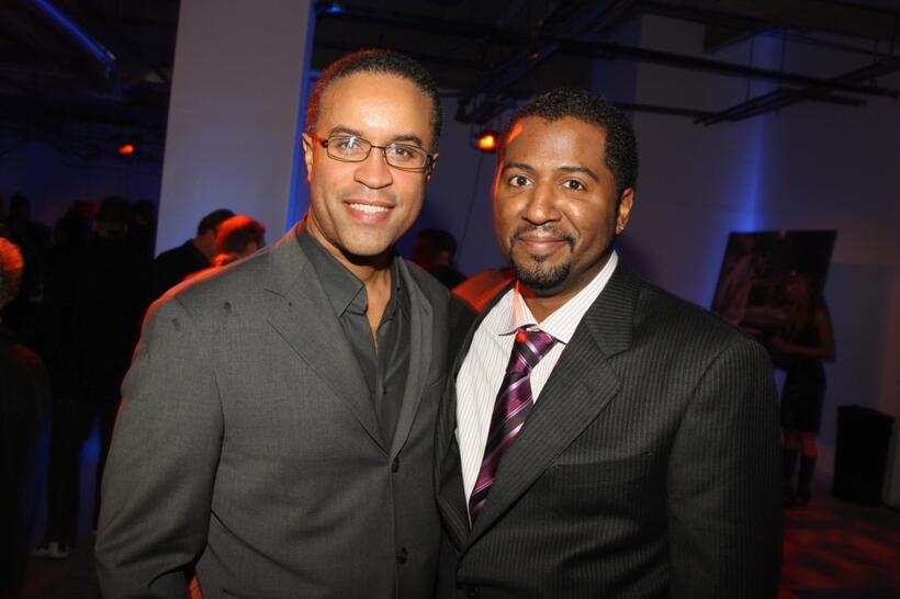 Maurice DuBois and Director Malcolm Lee at the after party of the New York premiere of "Soul Men."