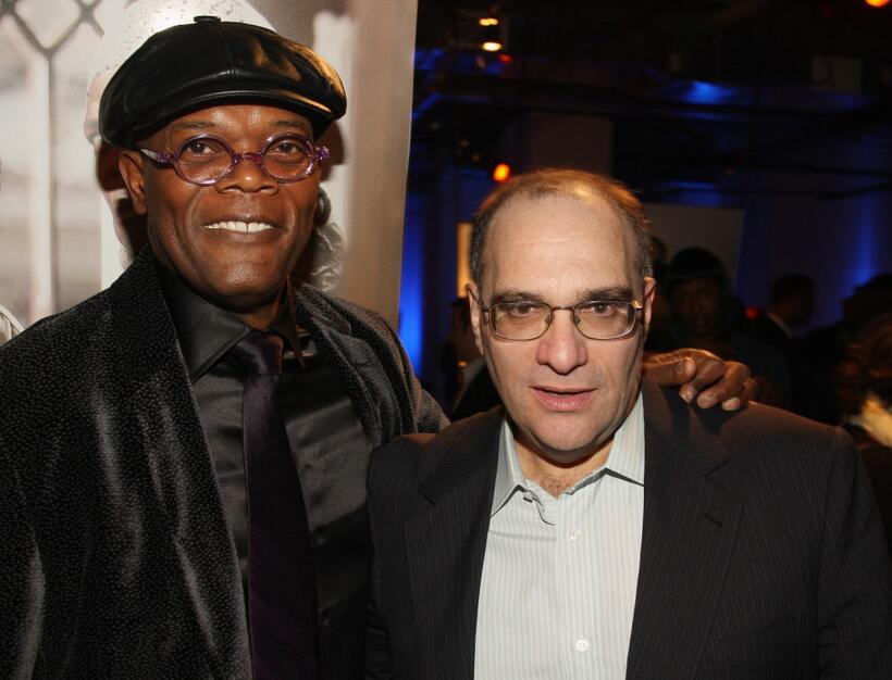 Samuel L. Jackson and Producer Bob Weinstein at the after party of the New York premiere of "Soul Men."