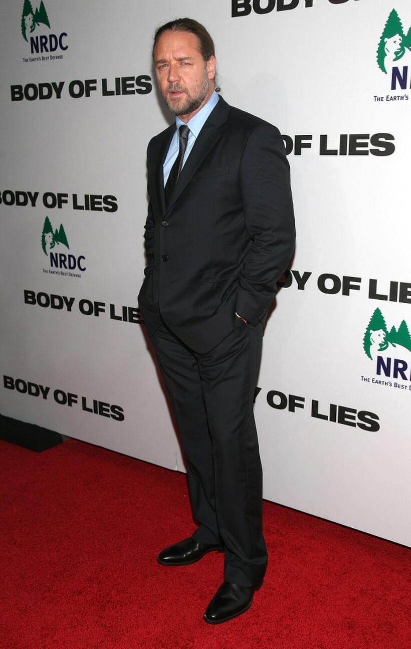 Russell Crowe at the New York premiere of "Body of Lies."