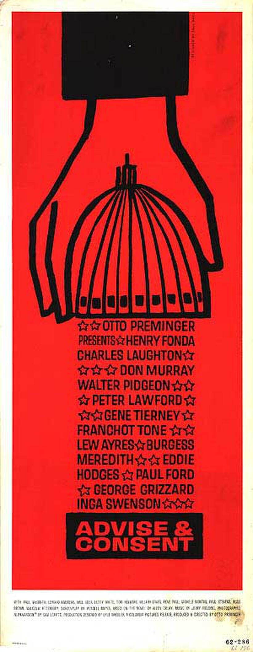 Poster art for "Advise and Consent."