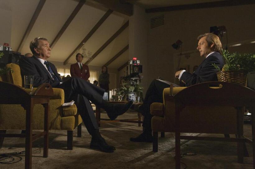 Frank Langella as Richard Nixon and Michael Sheen as David Frost in "Frost/Nixon."