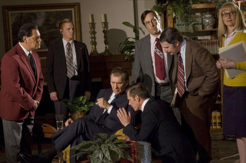 Frank Langella as Richard Nixon and Kevin Bacon as Colonel Jack Brennan in "Frost/Nixon."