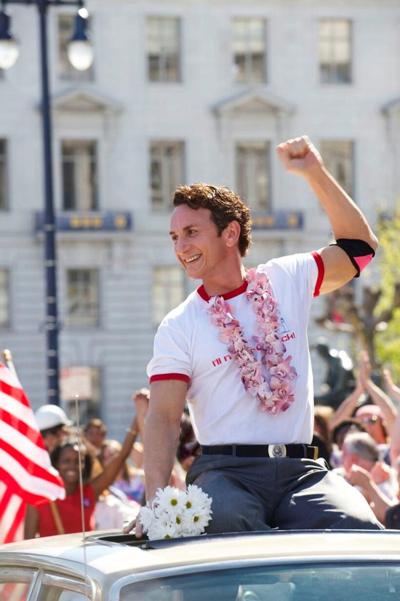 Sean Penn as Harvey Milk in "Milk."