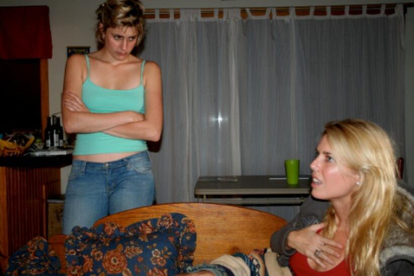 Greta Gerwig as Michelle and Elise Muller as Catherine in "Baghead."