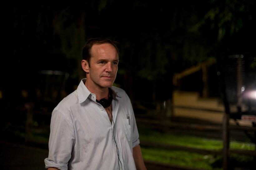Director Clark Gregg on the set of "Choke."