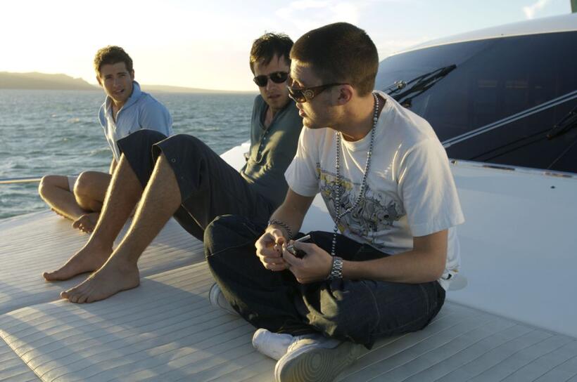 Tom Burke as Bluey, Jay Taylor as Marcus and Julian Morris as Josh in "Donkey Punch."