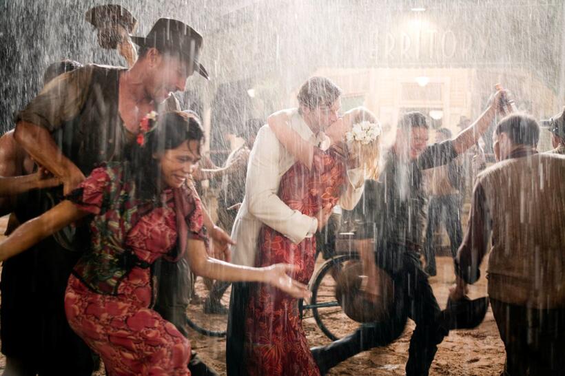 Hugh Jackman as The Drover and Nicole Kidman as Sarah in "Australia."