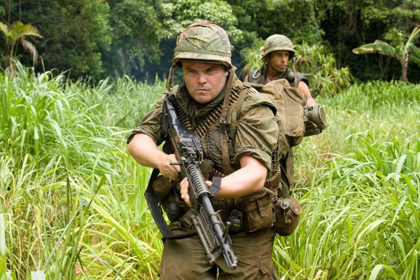 Jack Black as Jeff Portnoy and Ben Stiller as Tugg Speedman in "Tropic Thunder."