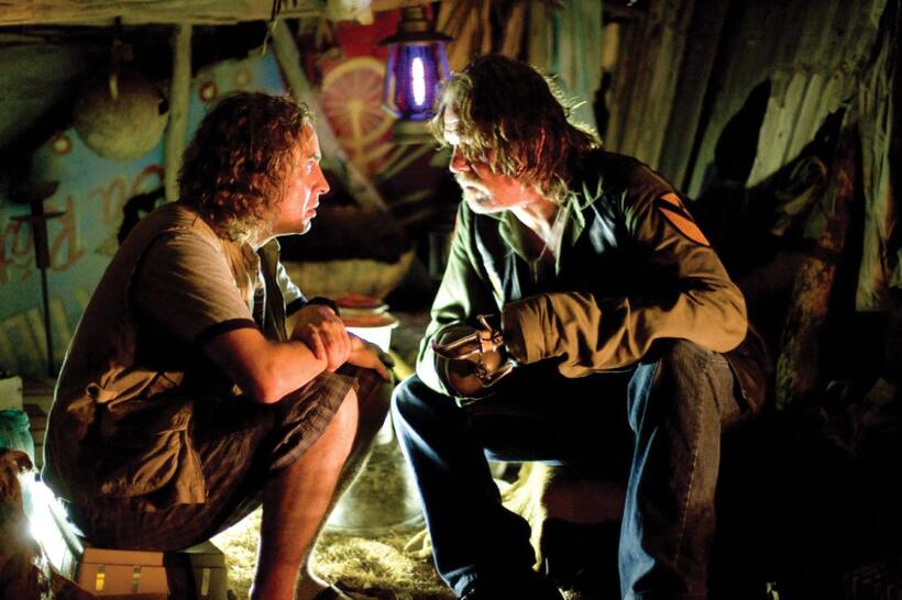 Steve Coogan as Damien and Nick Nolte as John "Four Leaf" Tayback in "Tropic Thunder."