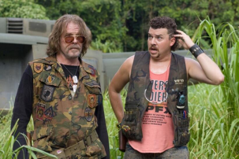Ben Stiller as Tugg Speedman and Robert Downey, Jr. as Kirk Lazarus in "Tropic Thunder."