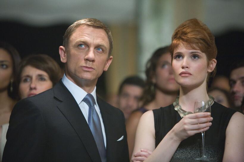 Daniel Craig as James Bond 007 and Gemma Arterton as Fields in "Quantum of Solace."