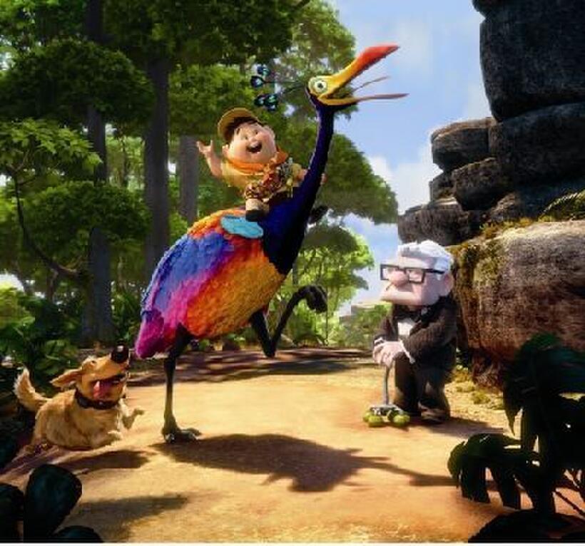 Dug, Russell, Kevin and Carl Fredricksen in "Up."