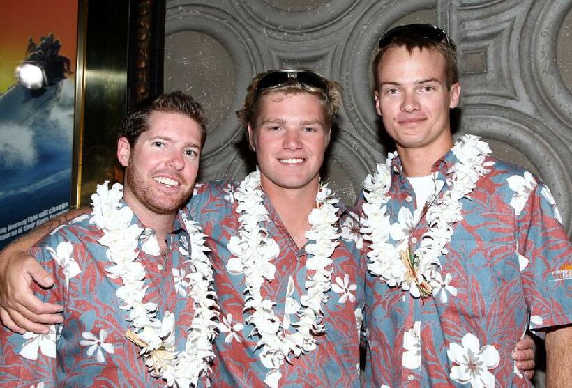 Piet Van Os, Jesse Fielding and Chris Branning at the California premiere of "Morning Light."
