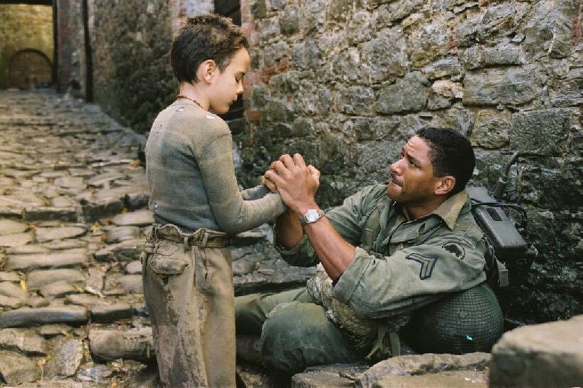 Matteo Sciabordi and Laz Alonzo in "Miracle at St. Anna."