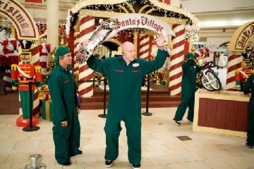 Victor T. Lopez as Donner and Jason Ellis as Prancer in "Paul Blart: Mall Cop."