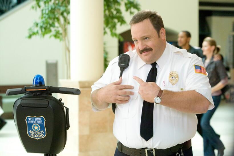 Kevin James as Paul Blart in "Paul Blart: Mall Cop."