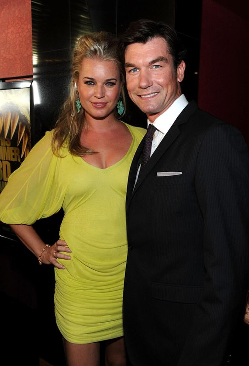 Rebecca Romijn and Jerry O'Connell at the California premiere of "Piranha 3D."