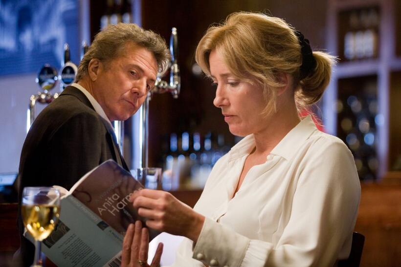 Dustin Hoffman as Harvey Shine and Emma Thompson as Kate Walker in "Last Chance Harvey."