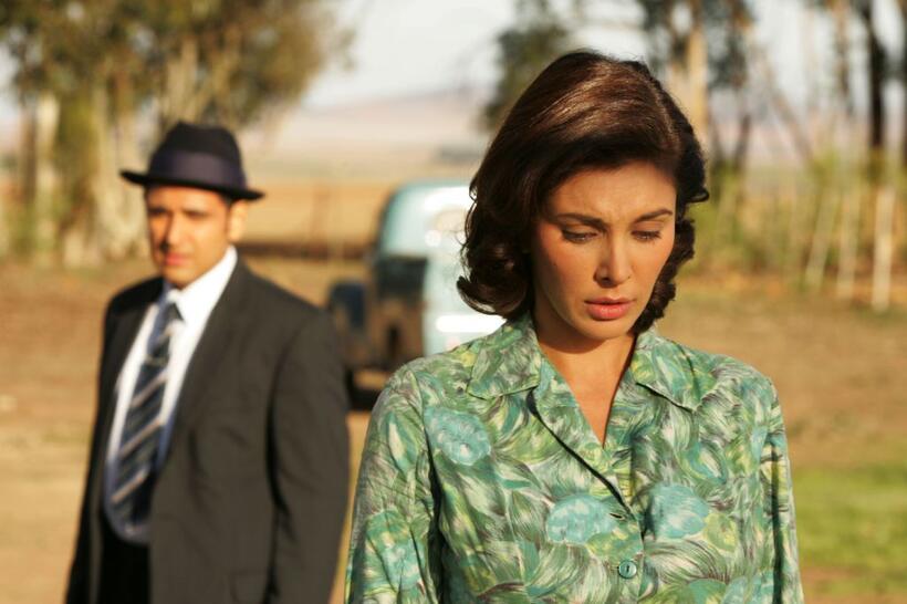 Parvin Dabas as Omar and Lisa Ray as Miriam in "The World Unseen."