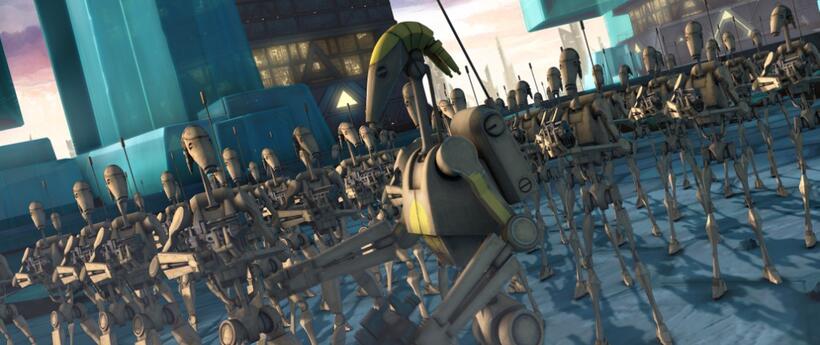 A scene from "Star Wars: The Clone Wars."