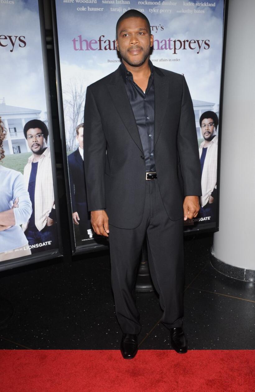 Tyler Perry at the New York premiere of "Tyler Perry's The Family That Preys."