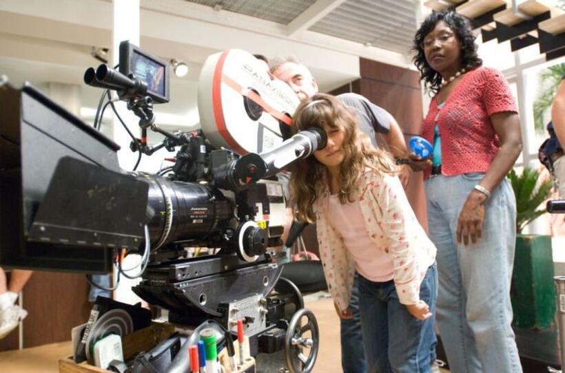 Ella Bleu Travolta on the set of "Old Dogs."