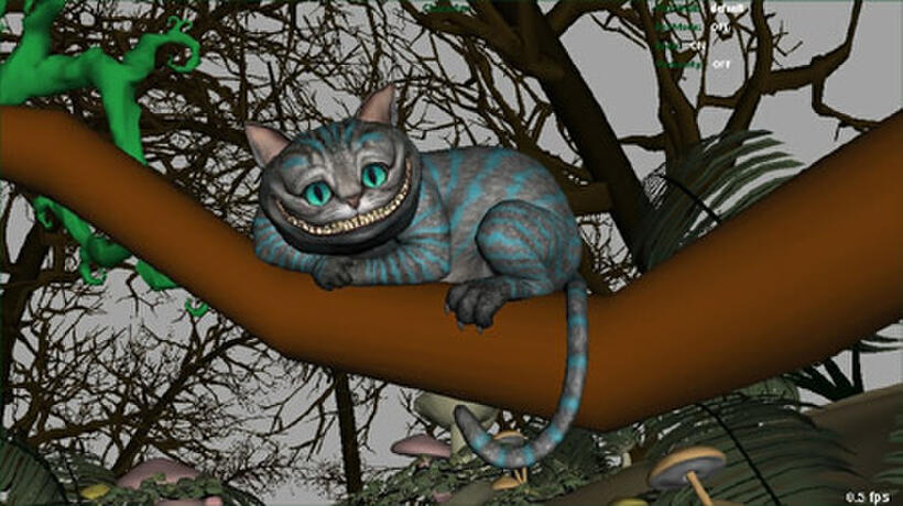 Progression still 2 of 4: Cheshire Cat in "Alice in Wonderland."