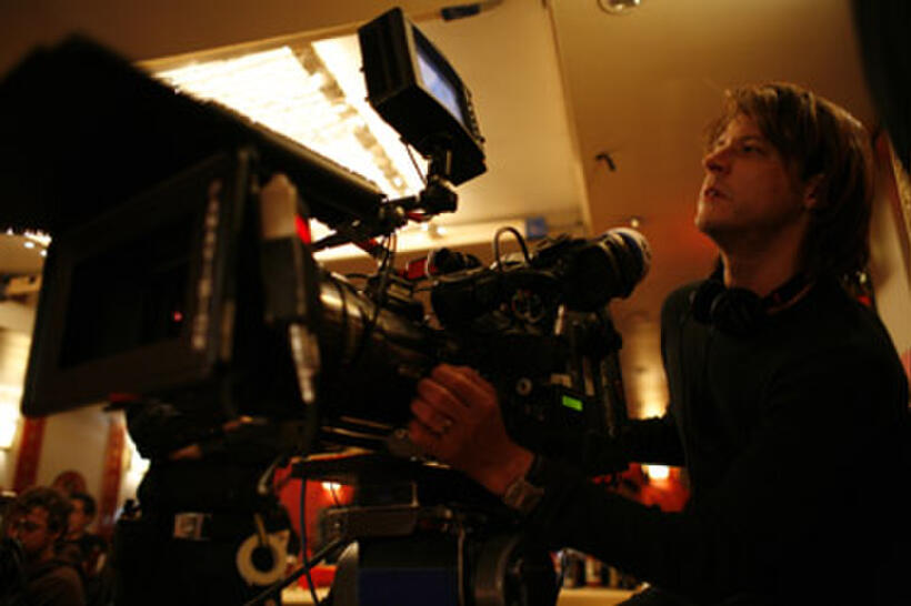 Director Marcel Langenegger on the set of "Deception."