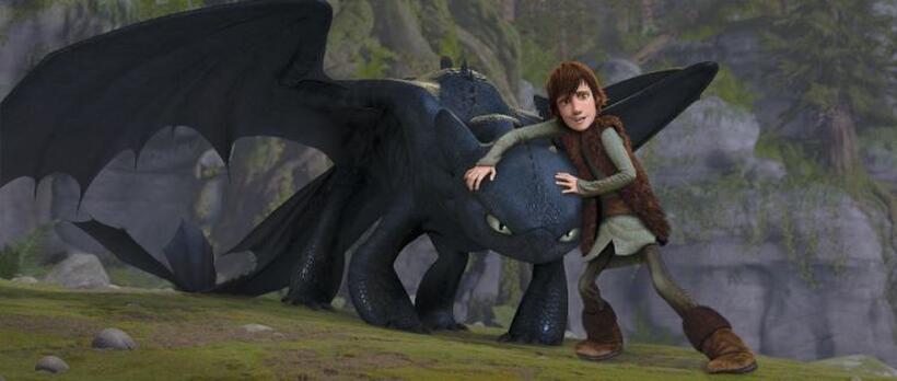A scene from "How to Train Your Dragon."