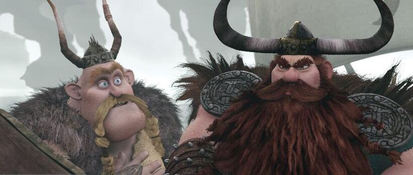 Gerard Butler voices Chief Stoick the Vast and Craig Ferguson voices Gobber in "How to Train Your Dragon."
