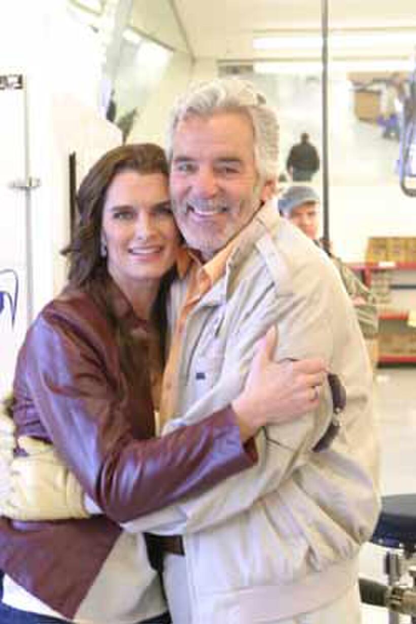 Brooke Shields and Dennis Farina in "National Lampoon's Bagboy."
